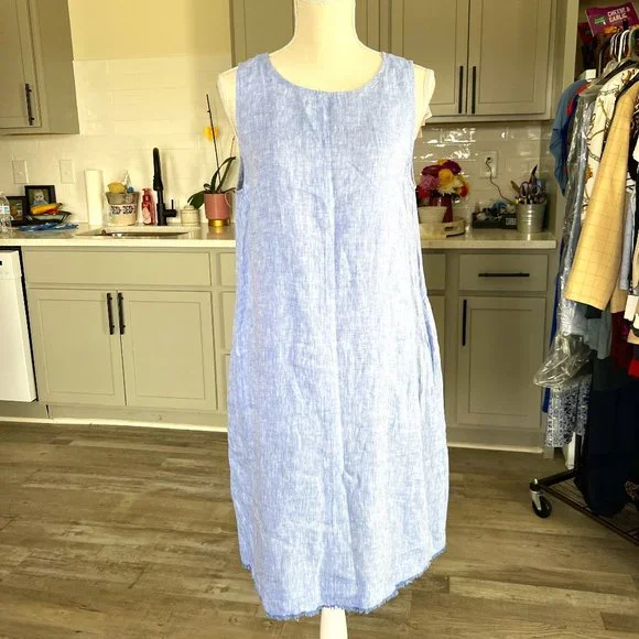 linen dress sustainable Rhiona Linen Shirt Dress
